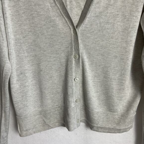 Athleta Womens Button Up Wool Blend Cardigan light Heathered Grey Medium - Picture 3 of 12